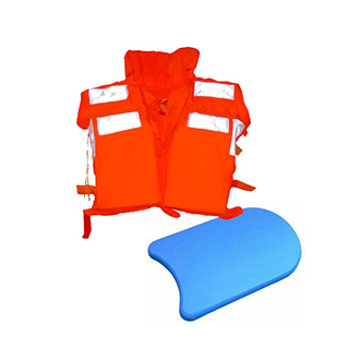 Swimming board and life vest